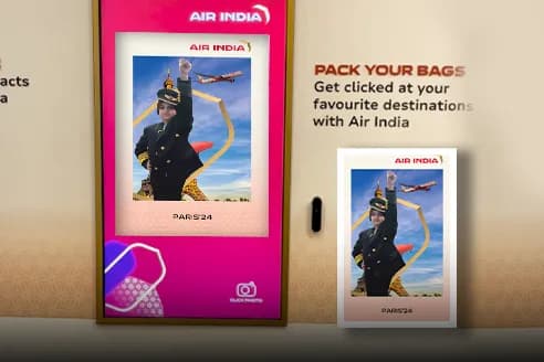 Branded interactive kiosk at a booth