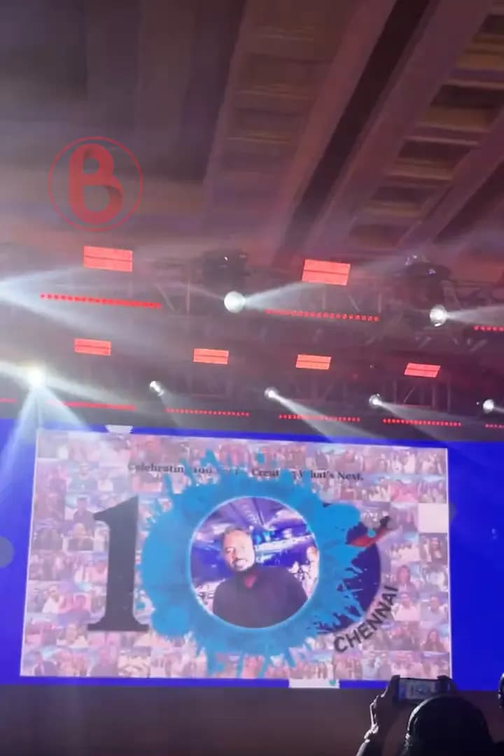 Live mosaic wall reveal on stage