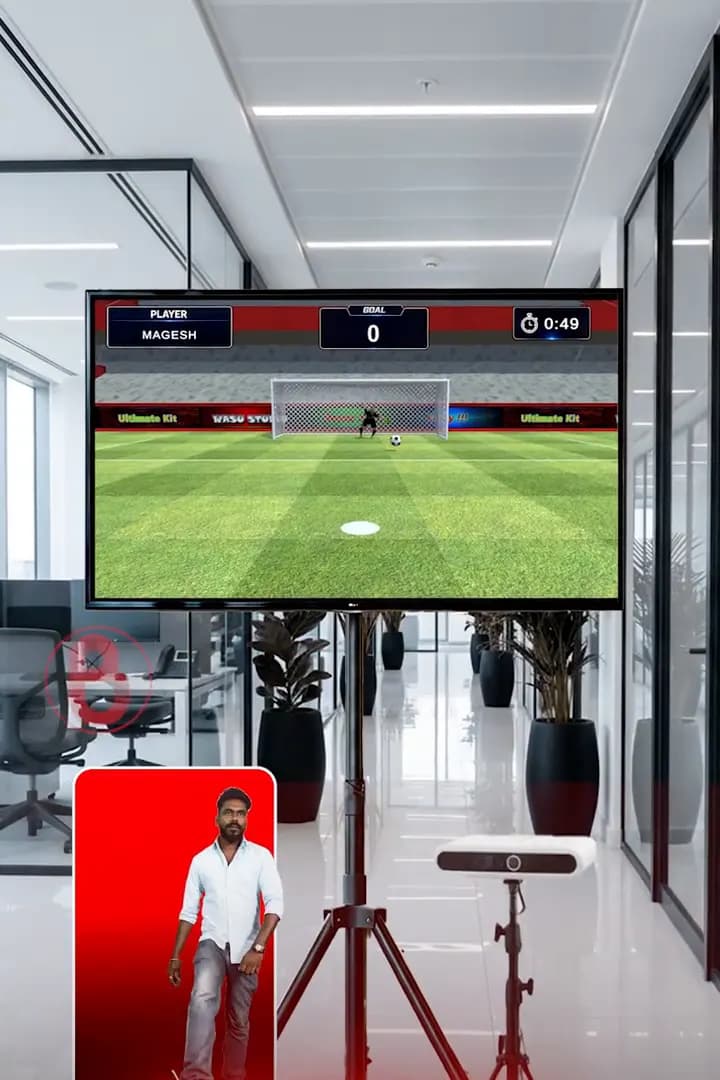 Sensor-based football game installation