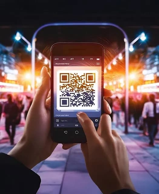 Guest scanning an event QR code on a phone