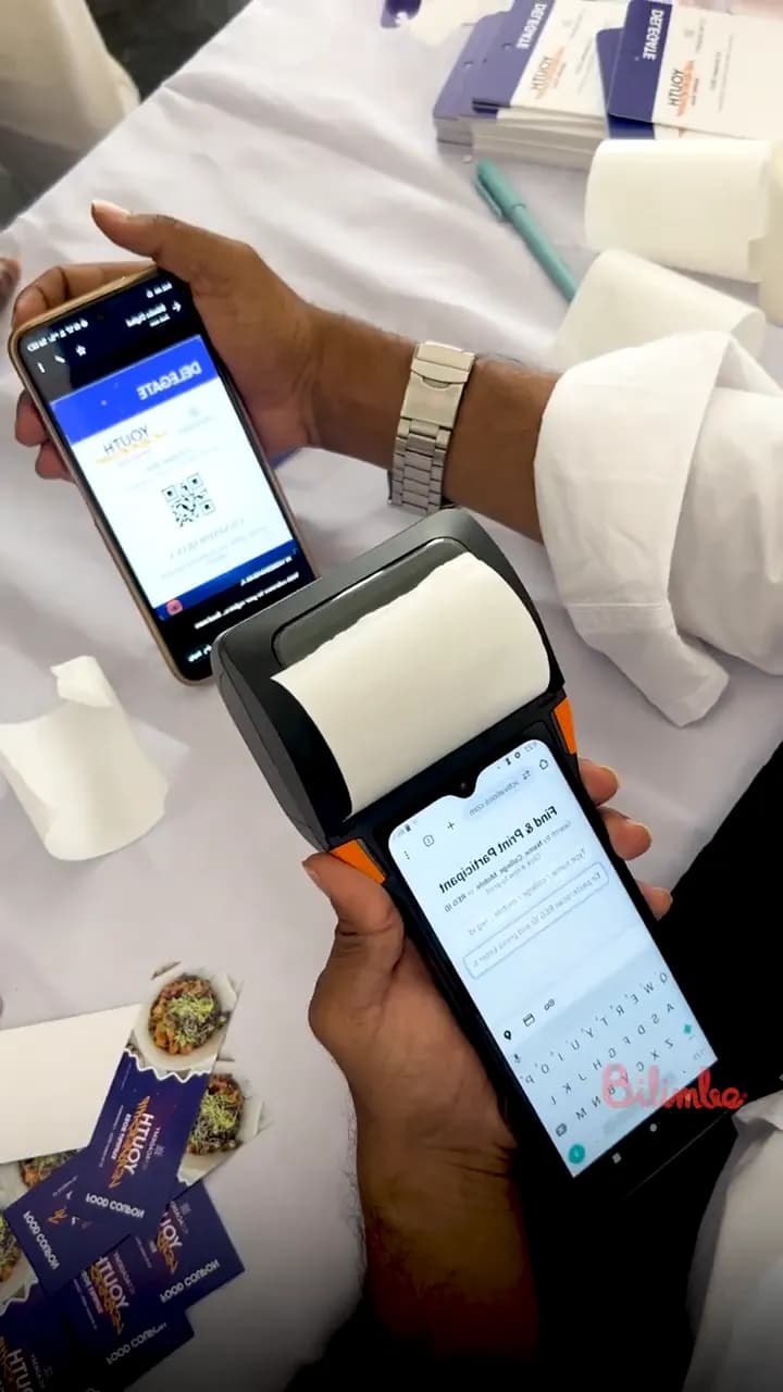 Delegate scanning a QR code to print a badge