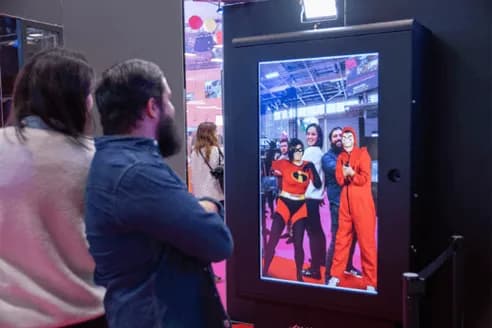AI video booth capturing a guest