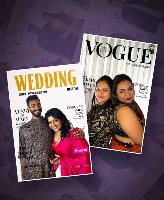 Magazine cover photo booth print