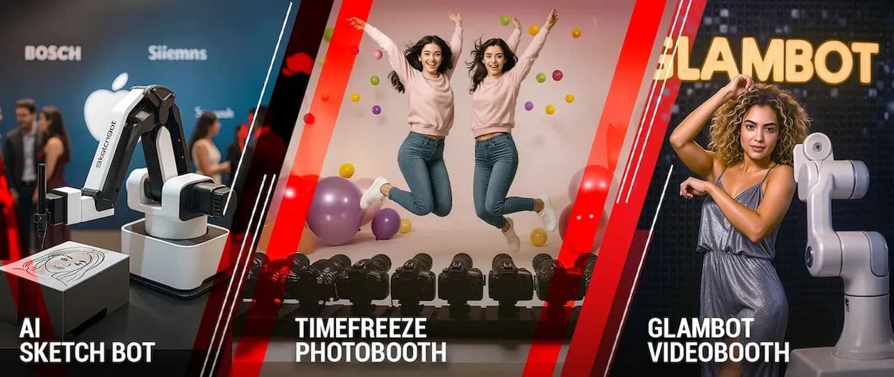Glambot video booth at an event
